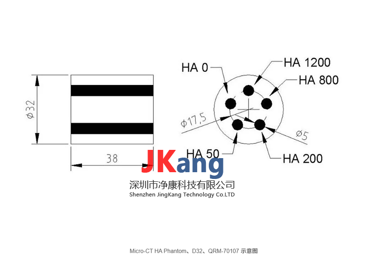 Micro-CT HA Phantom模體,QRM-MicroCT-HA骨密度模體